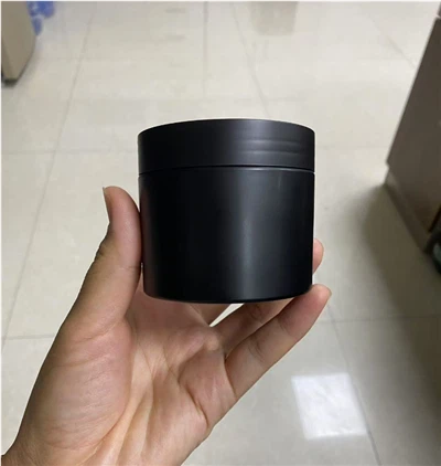 Matte Stock Caliber Black Plastic Jar For Cream Custom Capacity