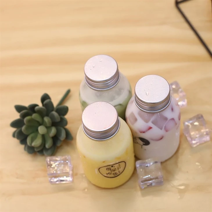 Plastic Milk Teal 240ml Bottle