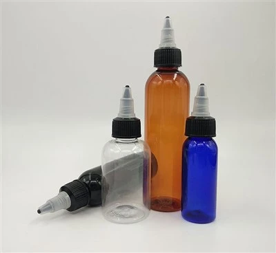 120 ml 200 ml 250 ml kisállat műanyag színes palack éles száj sapkával