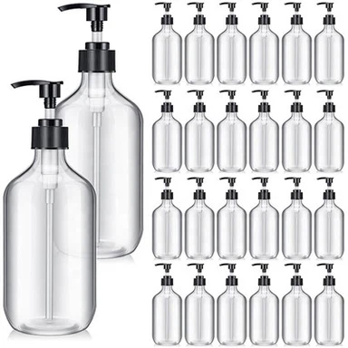Üres 300 ml-es 500 ml-es négyzet alakú műanyag samponos flakon