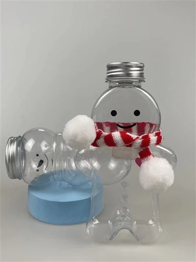 PET 600ml Gingerman Tervezés átlátszó műanyag gyümölcslé palack
