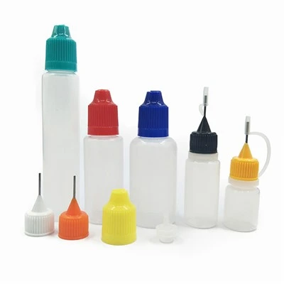 PET műanyag átlátszó csepegtetős palack belső dugóval, palackkupakkal üveg szemcsepp-palack 5 ml 10 ml 15 ml 20 ml